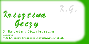 krisztina geczy business card